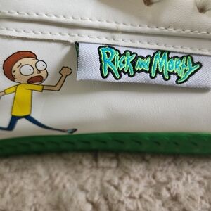 Rick and Morty White and Green Sneakers